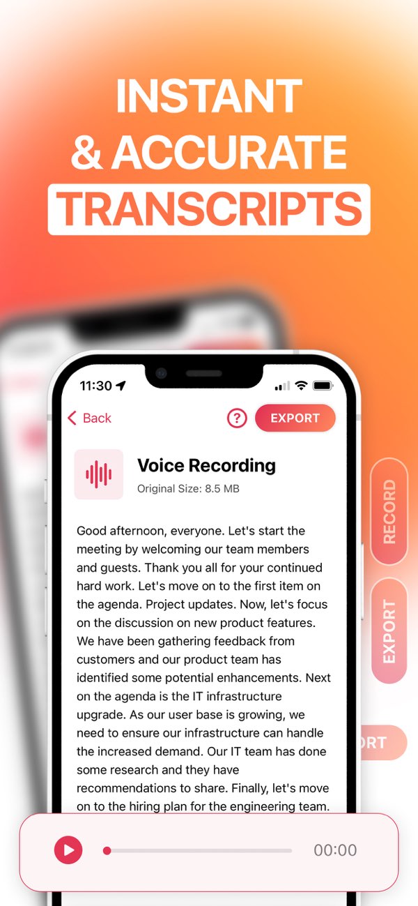 Transcription interface